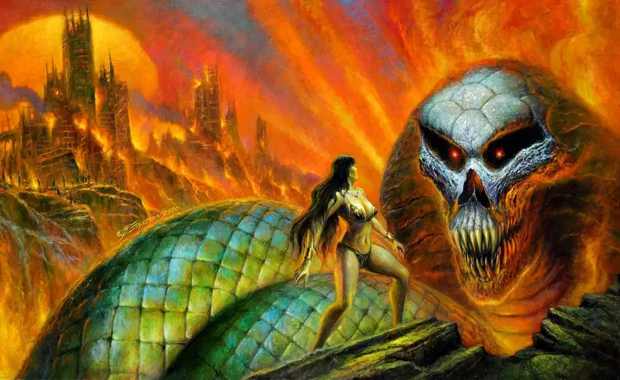 Couverture de Black Magik Terror par Bob Eggleton