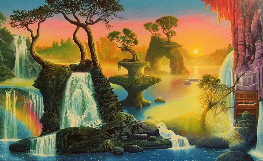 Illustration du coffret The Aspirant Trilogy de Rick Wakeman par James McCarthy
