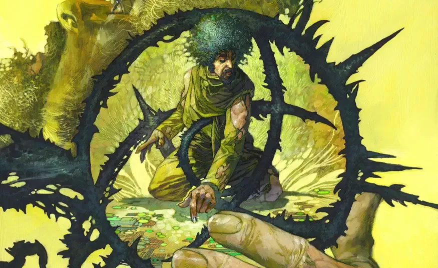 Illustration de Simone Bianchi pour la version double vinyle d’Exuvia par Caparezza