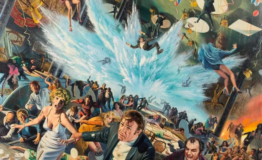 Illustration réalisée par Mort Künstler pour la promotion du film The Poseidon Adventure