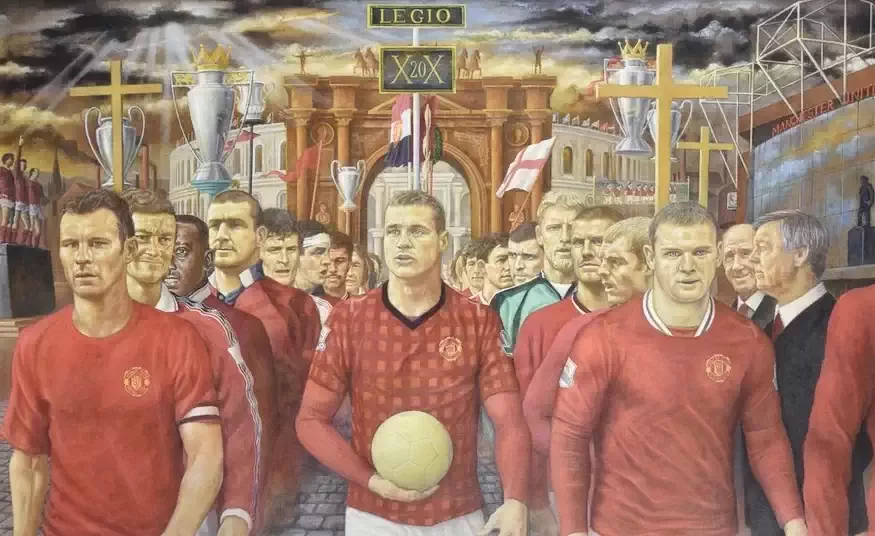 Manchester United in Procession par Michael J. Browne