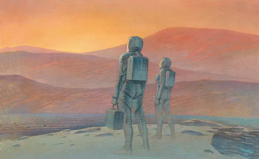 Travel book Mars illustré par François Schuiten